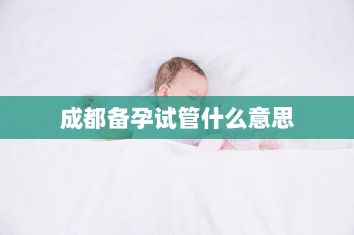 成都备孕试管什么意思